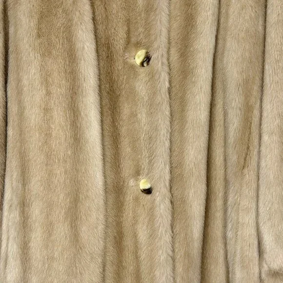 Vtg Adolph Schuman for Lilli Ann Woman’s Coat Light Brown Faux Mink Fur English - Picture 7 of 15